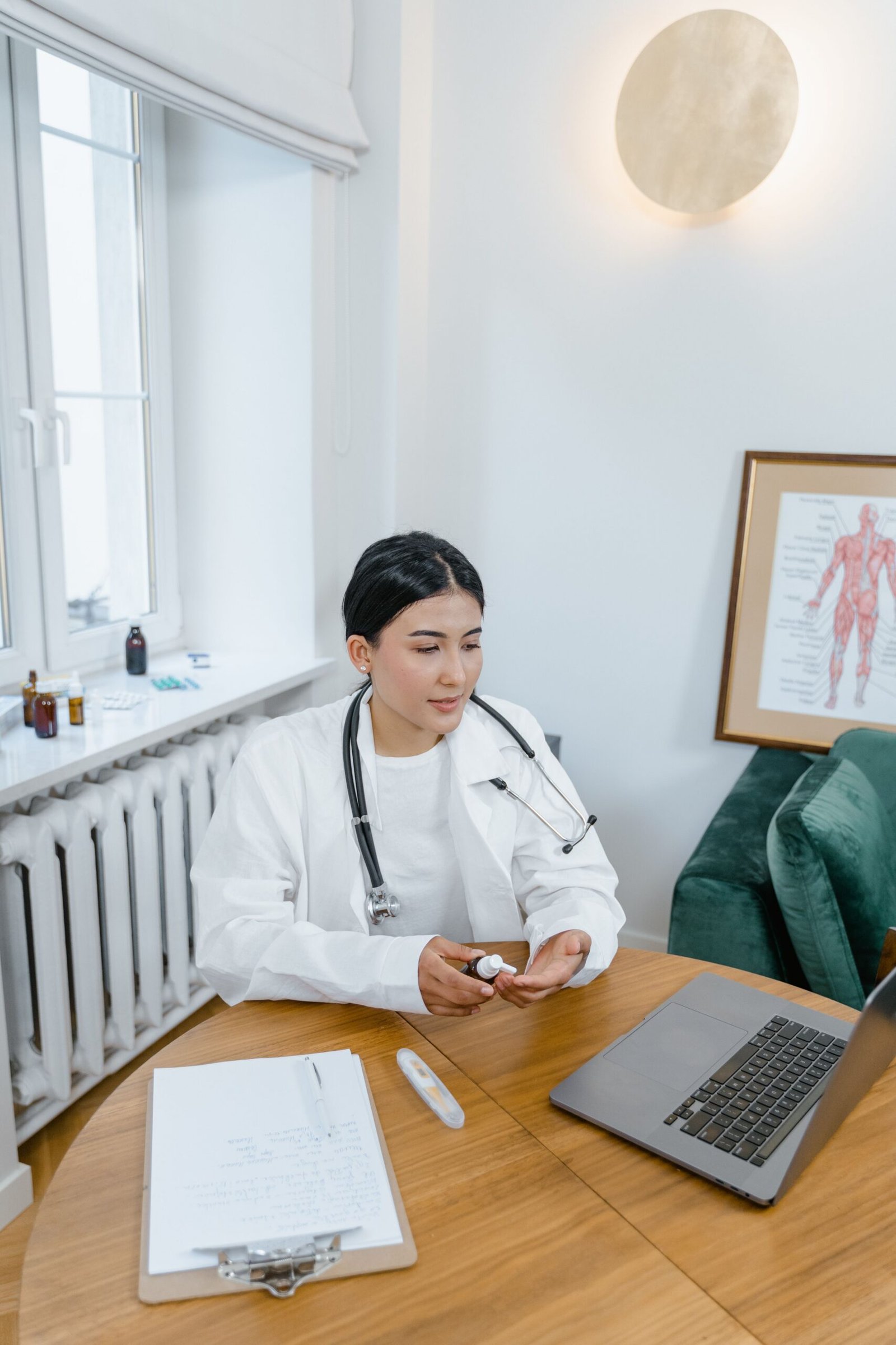 Medical biller working on a computer, illustrating healthcare billing outsourcing